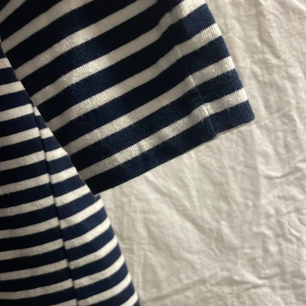 Top shop boutique women’s long sleeve sz 6 navy and white striped dress - Picture 4 of 8